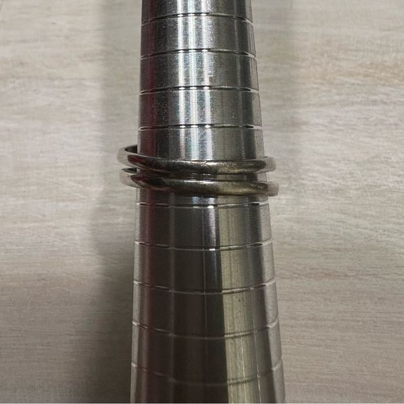 Vertical Three Row Sterling Silver Pearl Ring - Picture 4 of 4